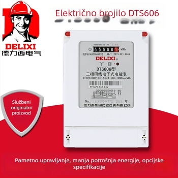 Delixi DTS606 Elektrometar s CT, digitalni prikaz, 20A, 40A, 60A, 80A, 100A, inteligentan