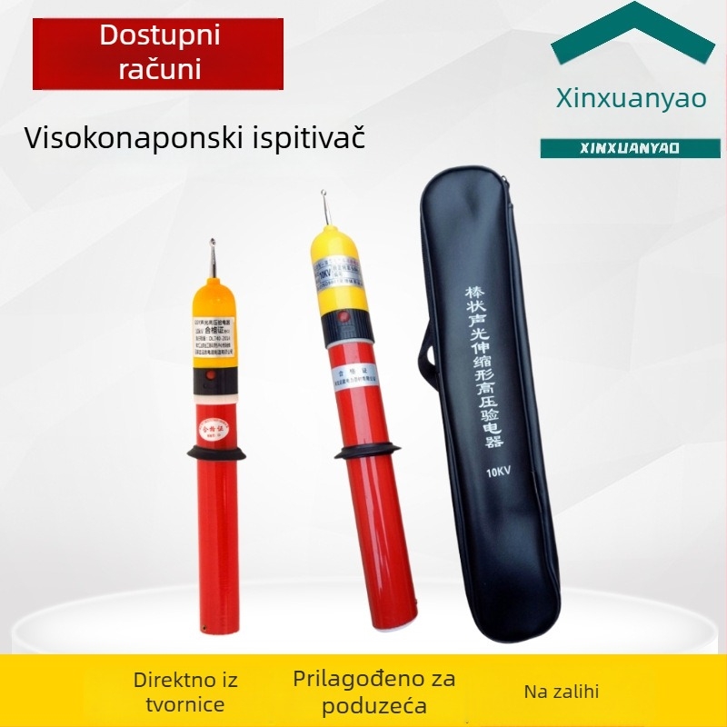 Tester visokog i niskog napona sa zvučnim i vizualnim alarmom, teleskopna šipka, tester utičnica mreže 35–220 kV