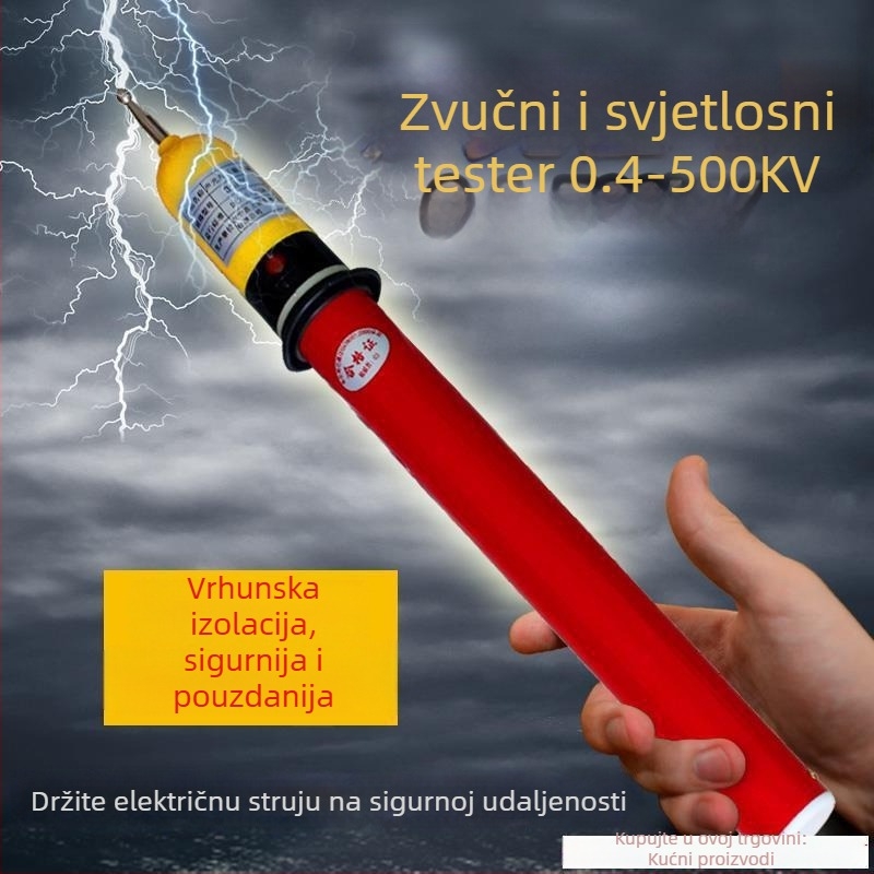 Tester visokog i niskog napona sa zvučnim i vizualnim alarmom, teleskopna šipka, tester utičnica mreže 35–220 kV