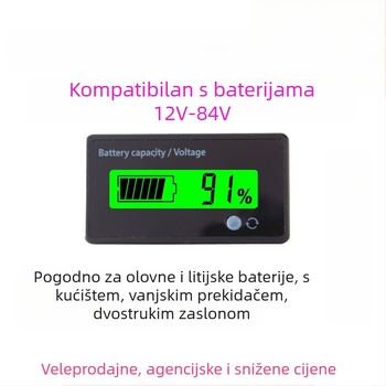 Prilagođeni prikaz napona baterije 8-120V za olovno-kiselinske i litijske baterije — Gu Yu GY-6GD v6