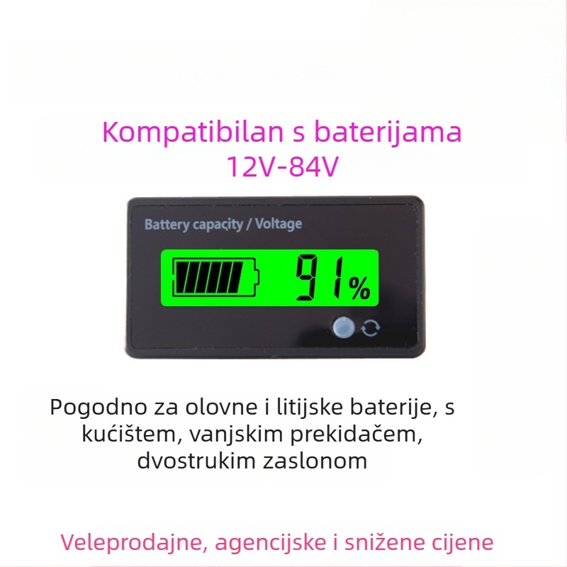 Prilagođeni prikaz napona baterije 8-120V za olovno-kiselinske i litijske baterije — Gu Yu GY-6GD v6