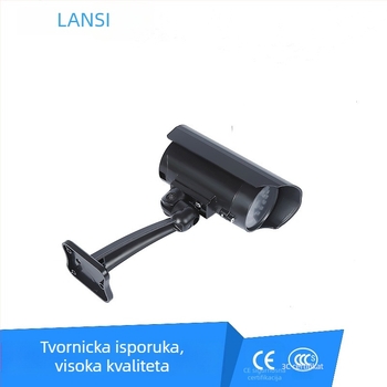 Pistolskog oblika lažna vanjska kamera za nadzor sa bljeskalim svjetlom, 3MP/2K, ABS kućište