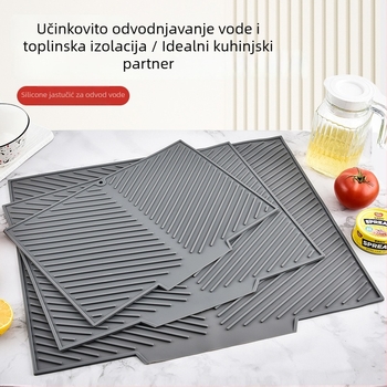 JINFEIFAN Silikon Anti-Slip odvodna podloga za kuhinjski radni stol, toplinska izolacija, četvrtast oblik, lansirano 2024