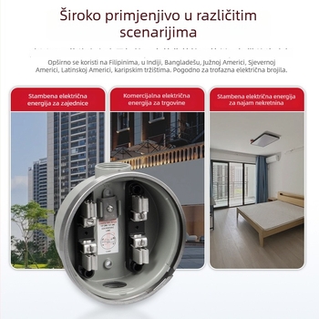 Okružna baza elektromera 100A od čistog aluminija, plug-in verzija