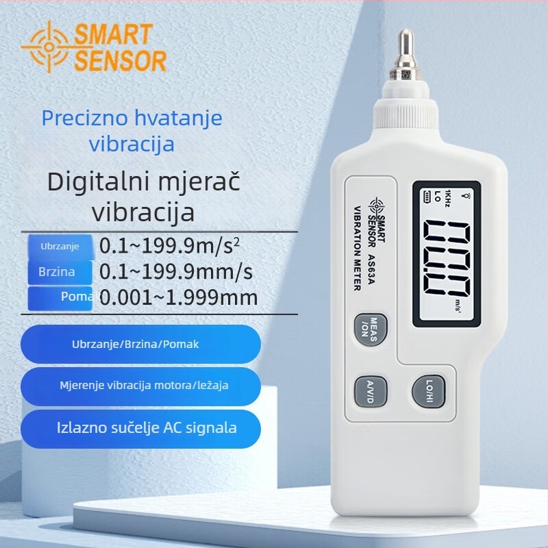 Xima Prijenosni visoko precizan mjerač vibracija AS63A za dijagnostiku motornih i mehaničkih kvarova
