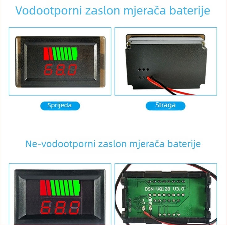 Univerzalni mjerač baterije za elektromobile Li‑Ion 12V–72V