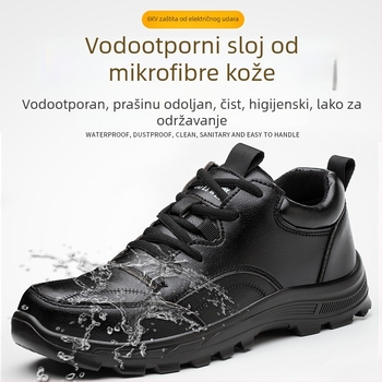 Muške cipele za zaštitu na gradilištu s plastično-čeličnim vrhom, Kevlar srednjom potplatom, izolirane, za sve sezone