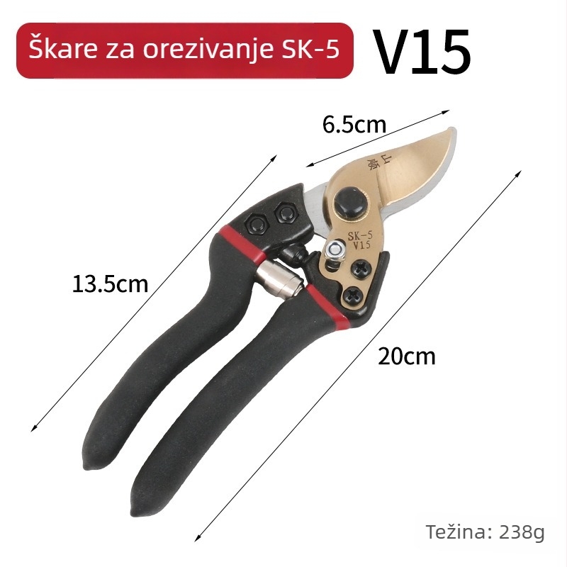 Vrtne kliješta za rezanje voćnih stabala – debele grane, ojačani noževi, visoka tvrdoća (Brand: Yushun)