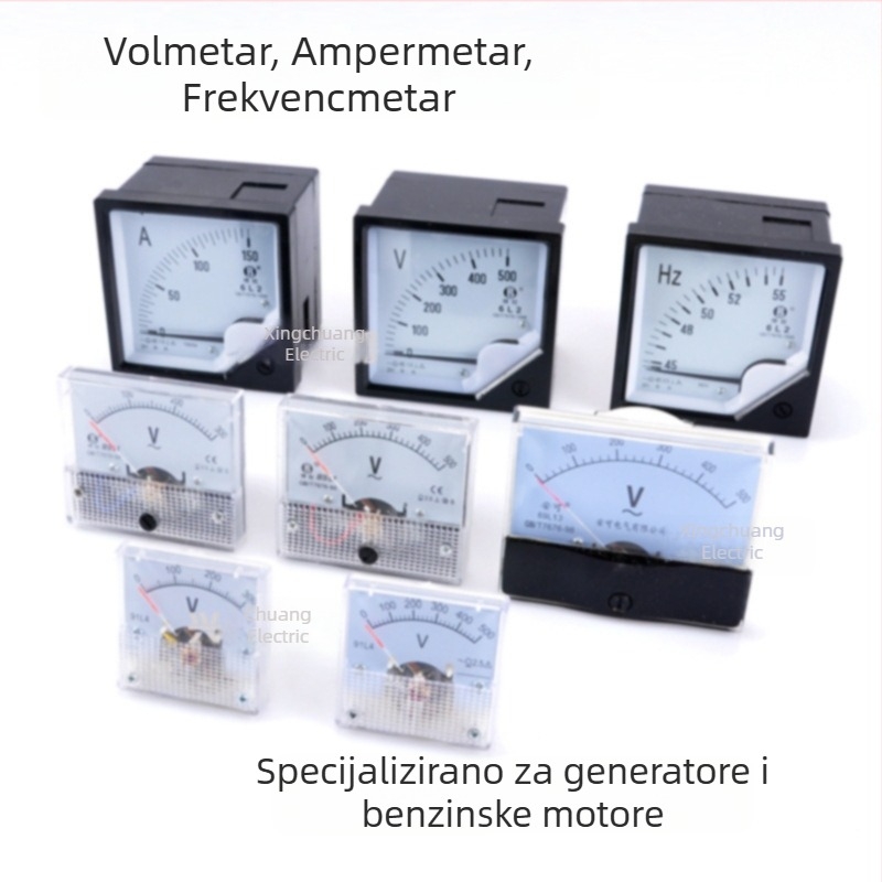 Ampermetar i voltmetar s pokazivačem za benzinski generator