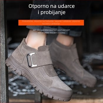 Izolirane radne cipele s zaštitom od probijanja, opeklina i drobljenja, velura gornji dio, niski model