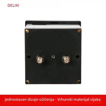 Delixi 6L2 ampermetar, 80×80 mm, mjerni uređaj za struju s rasponima 200/5, 300/5, 100/5, 500/5, 600/5, tip pokazivača