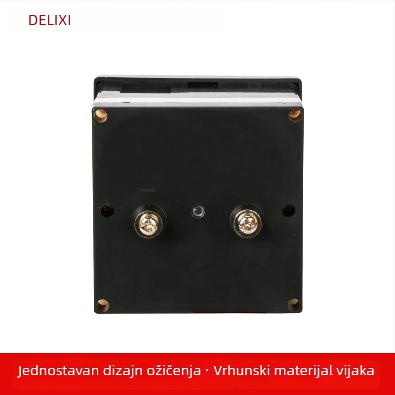 Delixi 6L2 ampermetar, 80×80 mm, mjerni uređaj za struju s rasponima 200/5, 300/5, 100/5, 500/5, 600/5, tip pokazivača