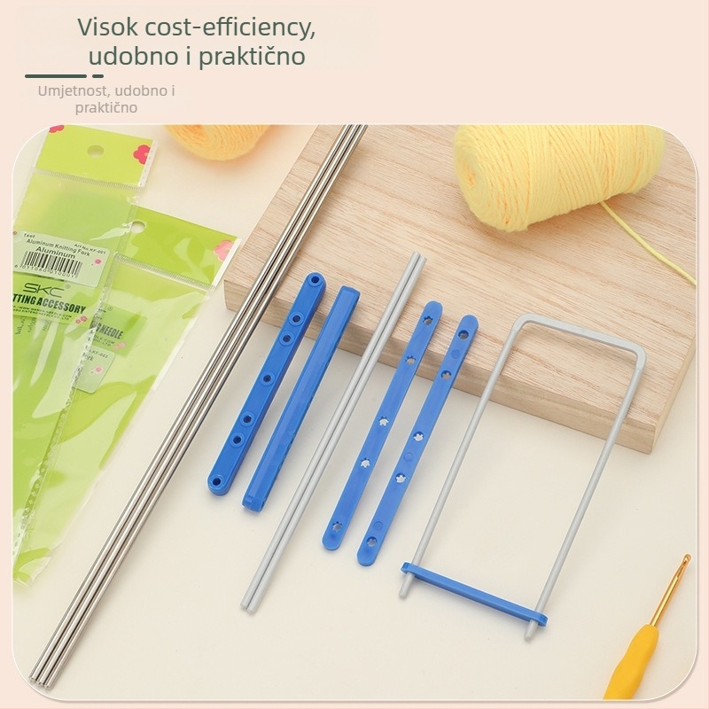 Plastične igle za pletenje, DIY alat – kutija od 10 komada; moderan stil.