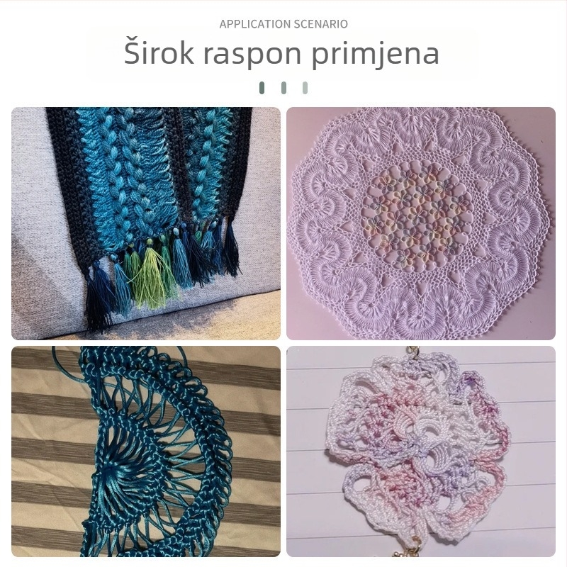 Plastične igle za pletenje, DIY alat – kutija od 10 komada; moderan stil.