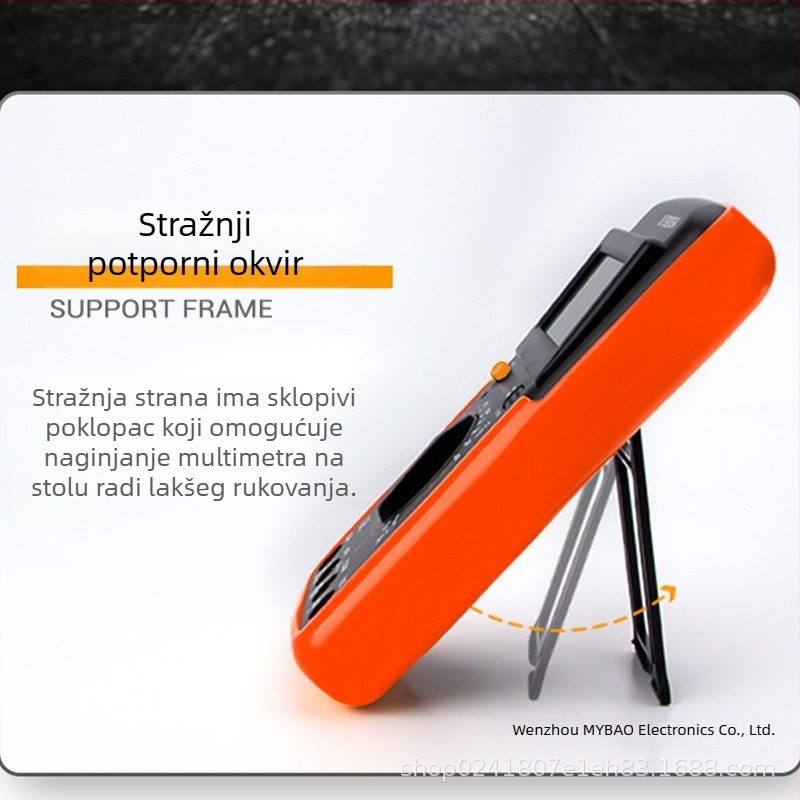 DT9205A digitalni multimetar, visoka preciznost, zaštita od pregrijavanja, profesionalni mjerni instrument za izmjenični tok, raspon 20 mA–20 A, kapacitet 200 mF