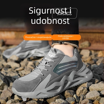 Muške sigurnosne cipele otporne na udarce i probijanje, protuklizne, otporne na habanje, Kevlar srednja potplat, udobne i lagane, izolirane radne cipele za električare