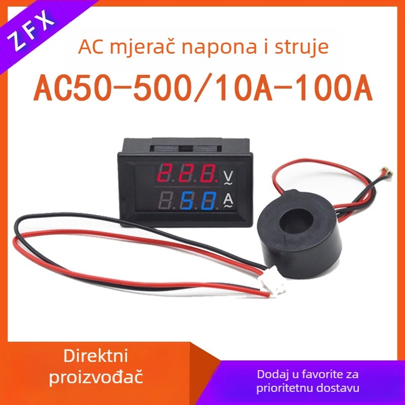 Coulomb brojač s transformatorom, digitalni inteligentni mjerni uređaj za izmjenični napon i struju, AC50-500V, 10A/50A/100A