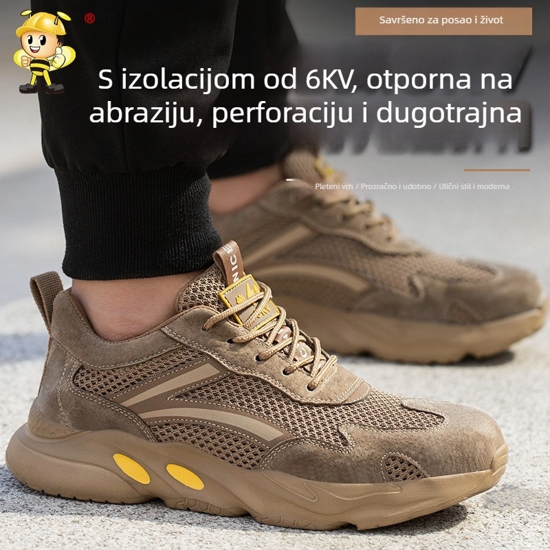 Radna obuća s niskim gornjim dijelom, čelični prst, zaštita od udara i probijanja, prozračni gornji dio od velura i mrežice, otpornost na visoke temperature