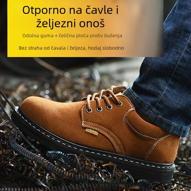 Radne cipele protiv probijanja i udara s čeličnim prstom, izolirane, od semiš kože