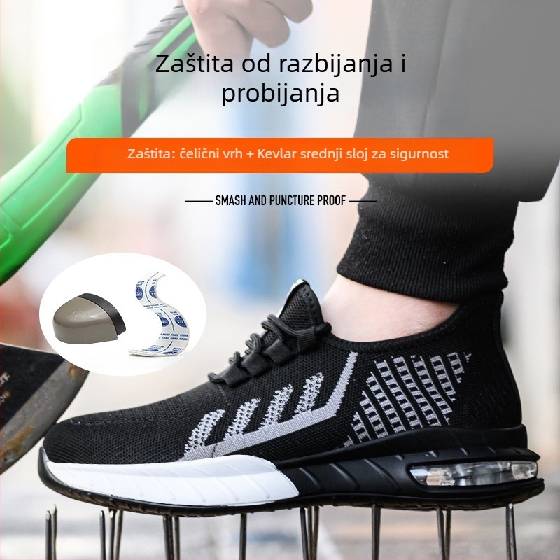 Cipele za zaštitu na radu s Flyknit gornjim dijelom, niski profil, plastična zaštita prstiju, zaštita od stiskanja i probijanja, izolirane
