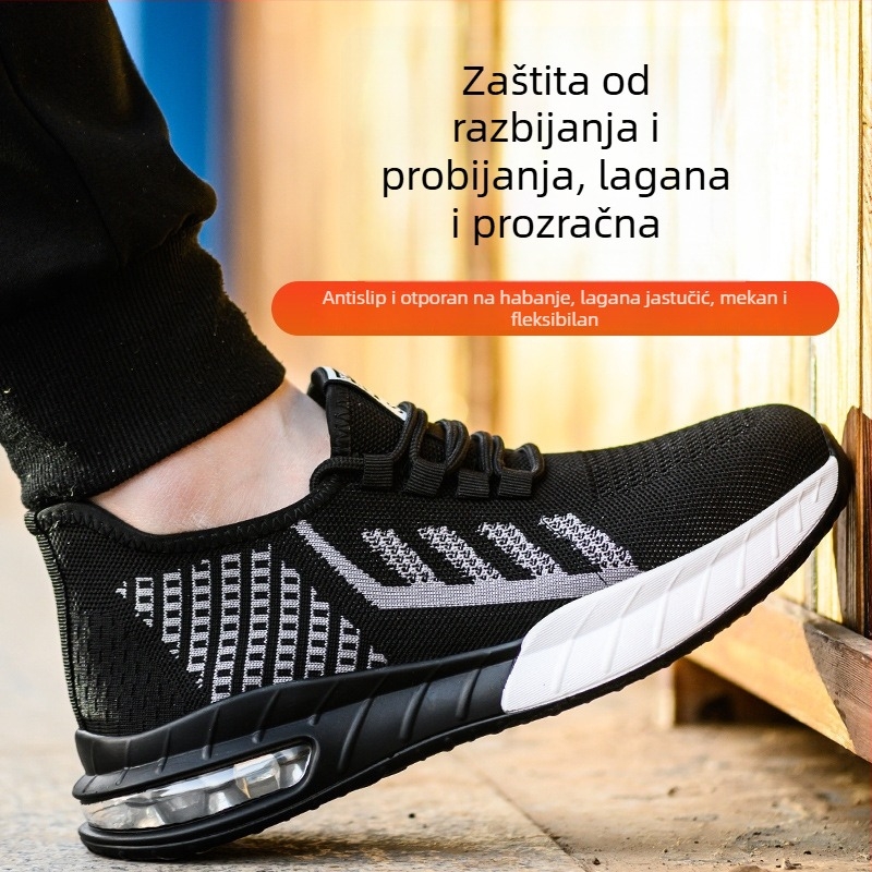 Cipele za zaštitu na radu s Flyknit gornjim dijelom, niski profil, plastična zaštita prstiju, zaštita od stiskanja i probijanja, izolirane