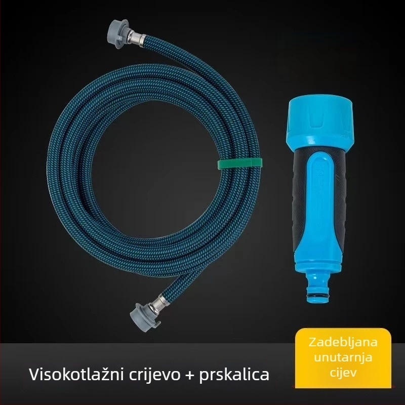 Visokotlačna vodena puška za pranje autom i zalijevanje vrta — set alata s koferom za pohranu; ABS glava, PP drška, domet prskanja 50, za kućnu vanjsku upotrebu
