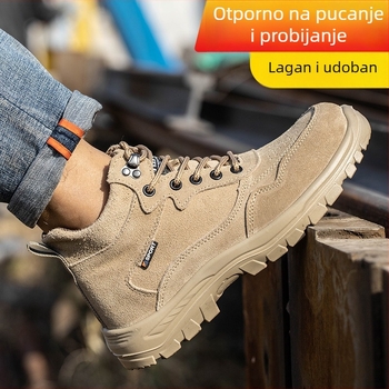 Sigurne radne cipele od nubuk kože, protiv probijanja, protiv udara, izolirane, otporne na habanje, niski gornji dio, kod A27