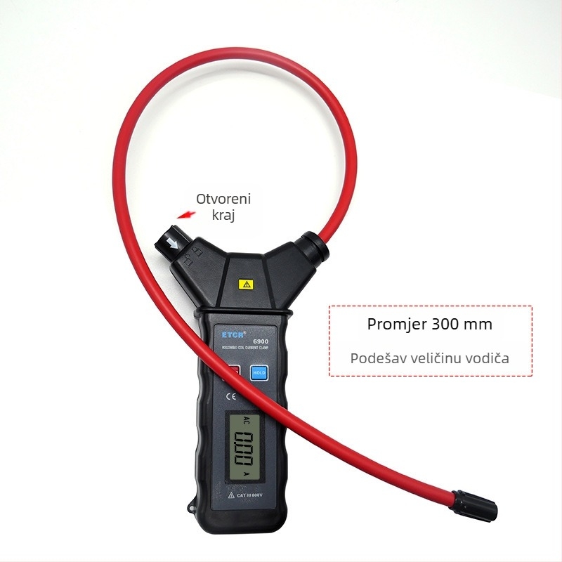 Iridium 6900 Fleksibilni Visokoučinkoviti AC Clamp Meter, 1 Zaslon
