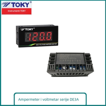 TOKY digitalni ampermetar DE3A-DA1/DA2/AA/DA5, raspon mjerenja 0-1999, točnost ±0,5%F.S, napajanje 10-30V