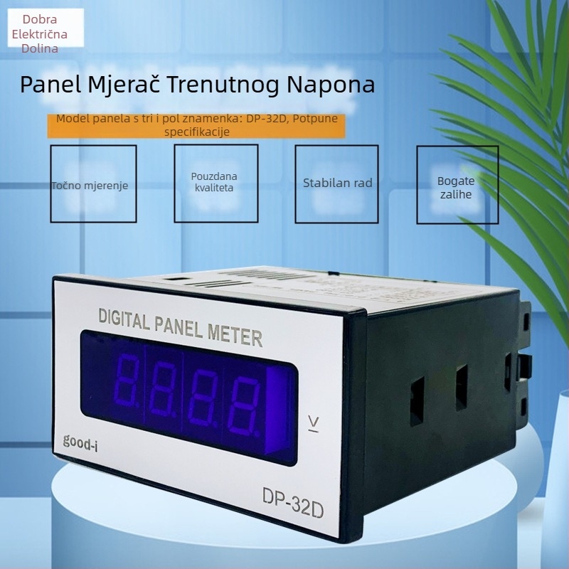 DP-32D digitalni DC voltmetar i ampermetar, raspon 1999, točnost 99,9%, napajanje 24–240V, Gu Yi