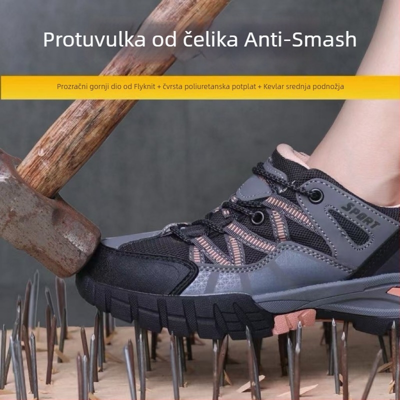 Ženske zaštitne radne cipele s čeličnim nosom i čeličnim pločama, otporne na udarce i probijanje, izolirane