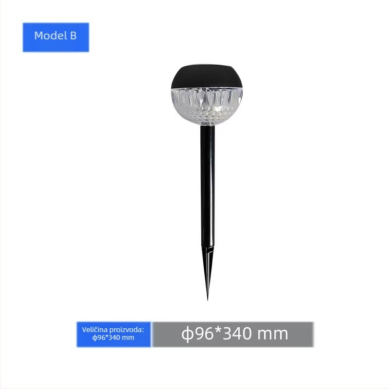 Solarna zemlja lampa za travnjak – IP65 vodootporan LED, 2W, trajanje 6–12 sati, vijek trajanja 50.000 sati