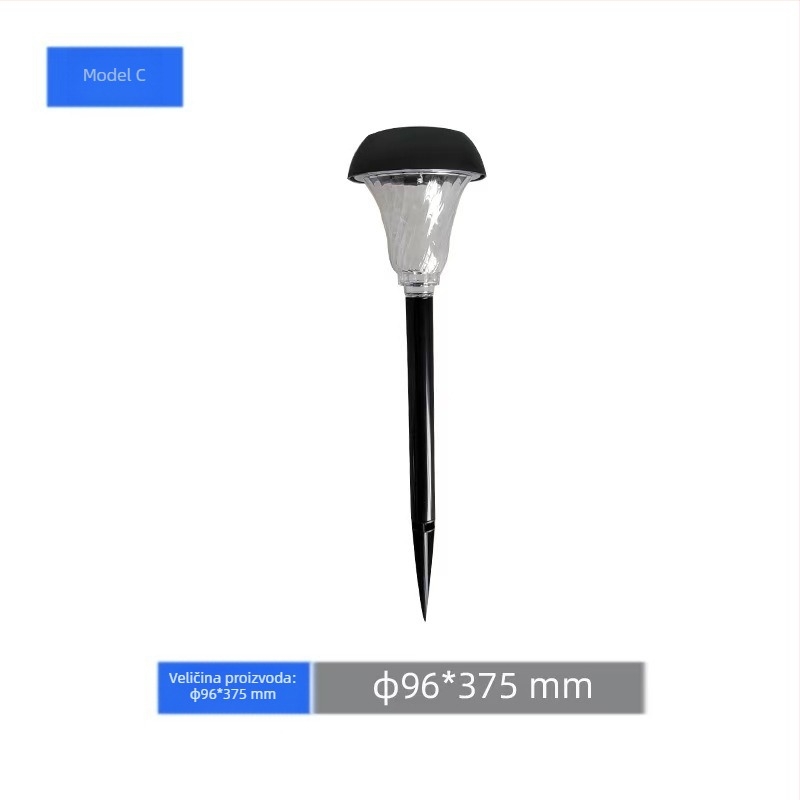 Solarna zemlja lampa za travnjak – IP65 vodootporan LED, 2W, trajanje 6–12 sati, vijek trajanja 50.000 sati