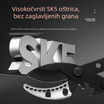 Teleskopske škare za podrezivanje grana za voćke, SK5 čelik, snažan rez