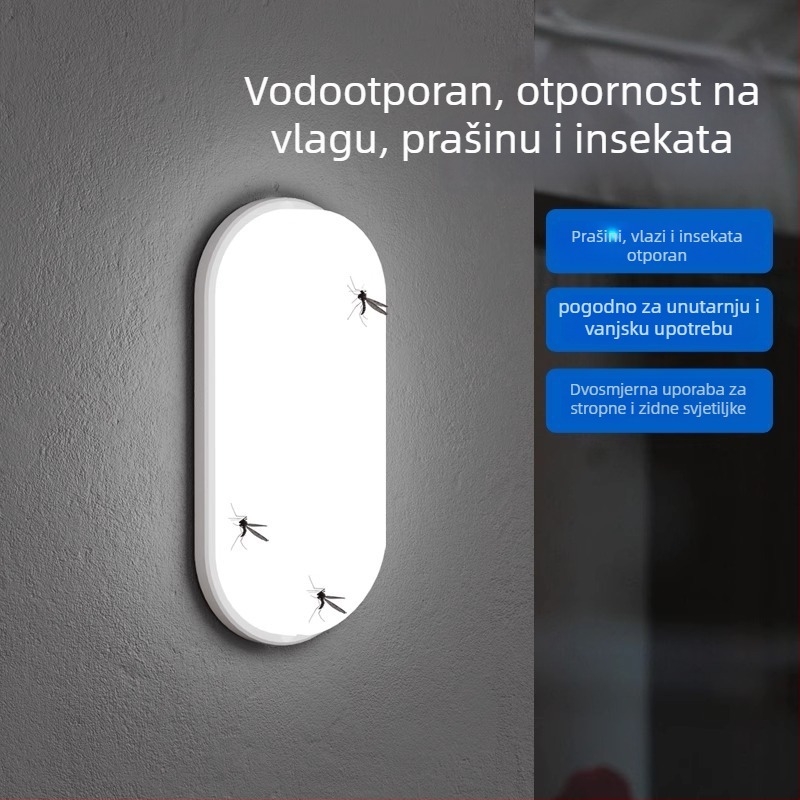 Vanjska zidna svjetiljka – jednostavan stil; kućište od PC-a; SMD pakiranje; 220V; kontinuirano svjetljenje 16–24 sata
