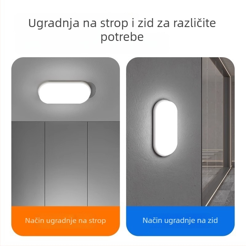 Vanjska zidna svjetiljka – jednostavan stil; kućište od PC-a; SMD pakiranje; 220V; kontinuirano svjetljenje 16–24 sata