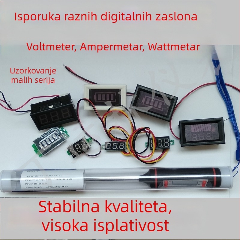 Digitalni mjerni uređaj s LED zaslonom: voltmetar, ampermetar i elektrometar za male serije