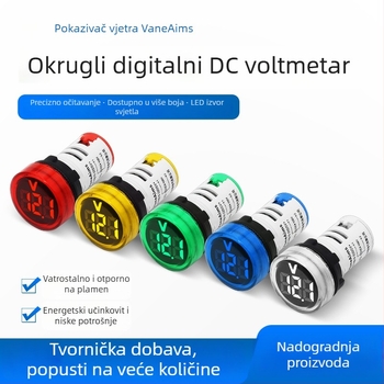 DC4-100V kružni mali digitalni voltmetar sa signalnom lampom FXB16-22DS