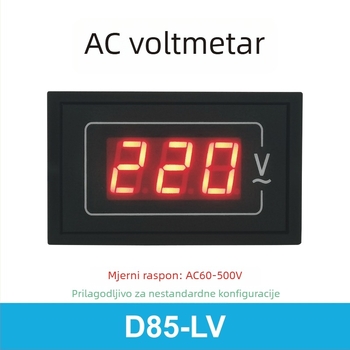 AC voltmetar i ampermetar, visokoprecizan digitalni prikaz, 110V/220V/380V, trifazni instrument