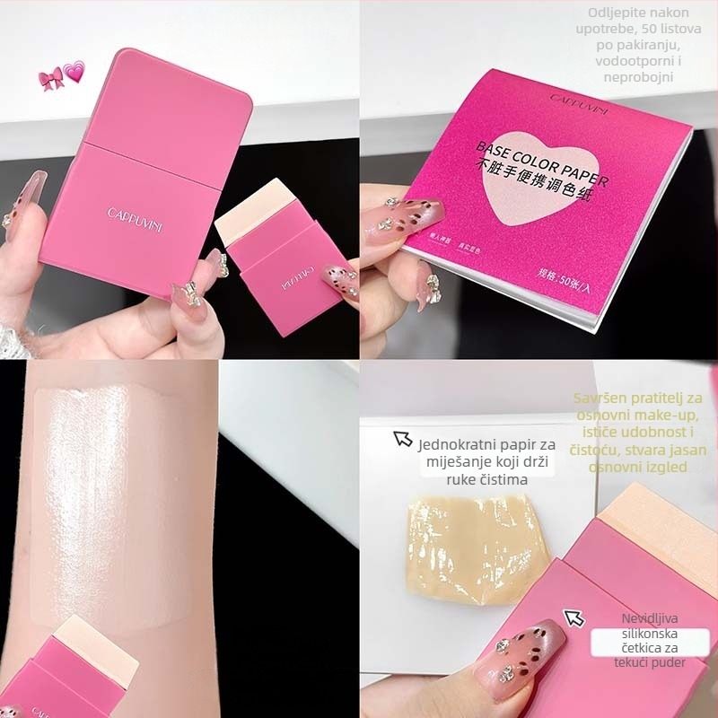 Cappuvini prijenosna silikonasta četkica za temeljni makeup — kozmetički alat privatne marke