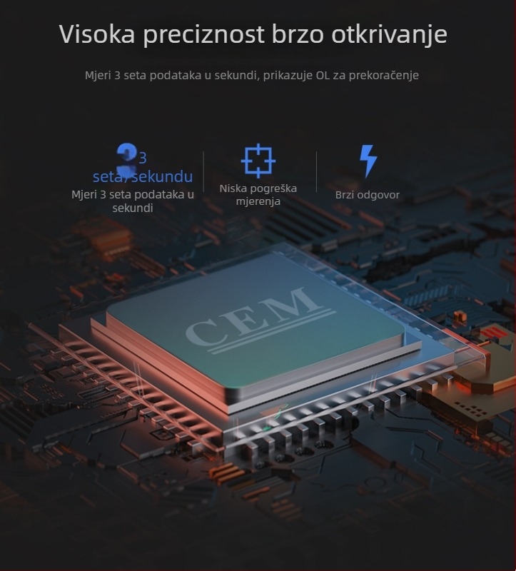 FC-21/FC-22 digitalni kleštni ampermetar za struju i napon, visoka preciznost