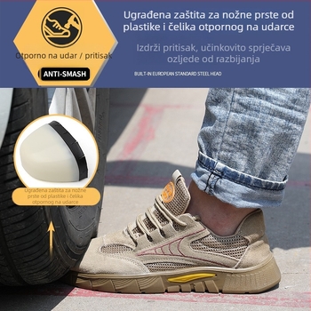 Radne zaštitne cipele s izolacijom, otporne na udarce i probijanje, velur koža, čelična kapica za prste, niski kroj