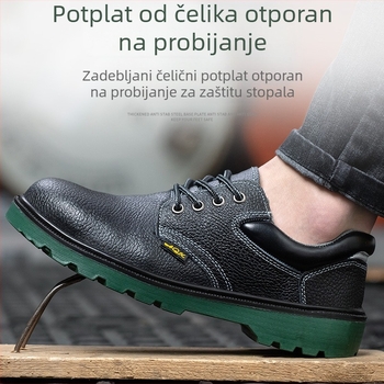 Muške zimske sigurnosne cipele s čeličnim vrhom, otporne na udarce i prodiranje, izolirane za elektrikare, prozračna goveđa koža, rad na gradilištu