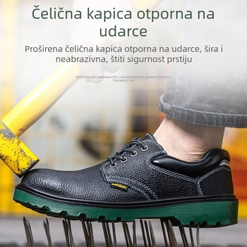 Muške zimske sigurnosne cipele s čeličnim vrhom, otporne na udarce i prodiranje, izolirane za elektrikare, prozračna goveđa koža, rad na gradilištu