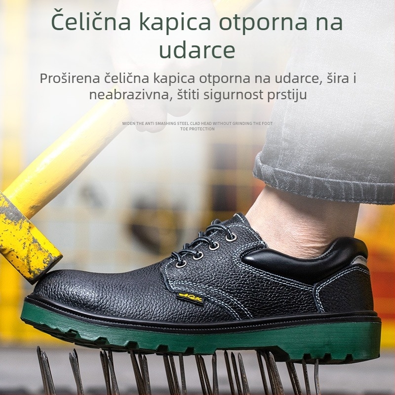 Muške zimske sigurnosne cipele s čeličnim vrhom, otporne na udarce i prodiranje, izolirane za elektrikare, prozračna goveđa koža, rad na gradilištu