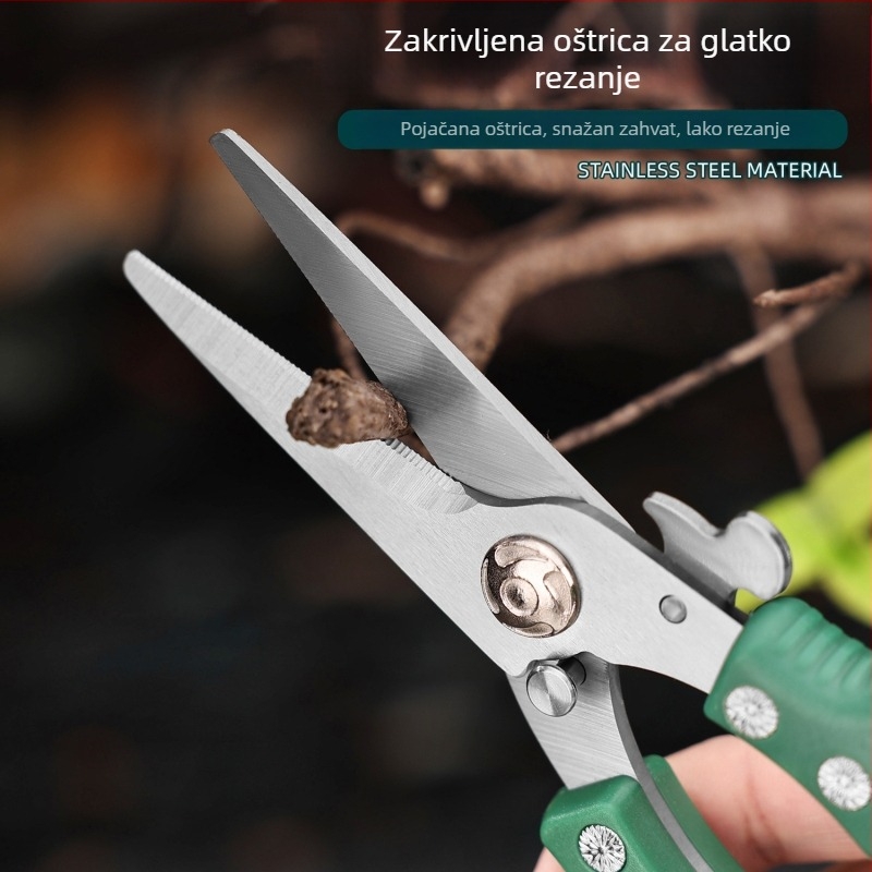 Škare za podrezivanje, nehrđajući čelik, snažan rez za debele grane, voćnjak