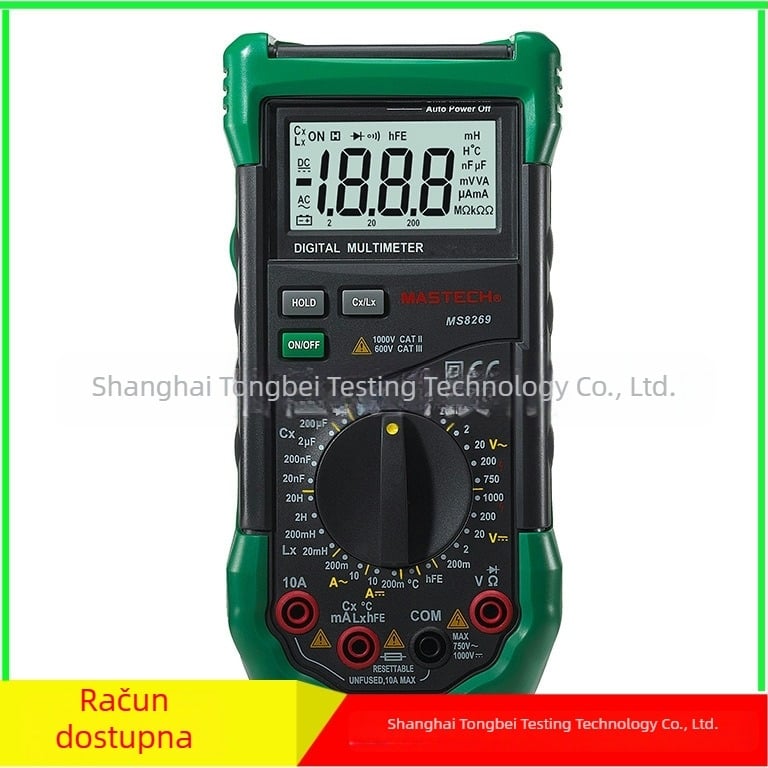 MS8269 ručni digitalni multimetar s mjerenjem kapaciteta i induktivnosti, mjerenje struje AC/DC