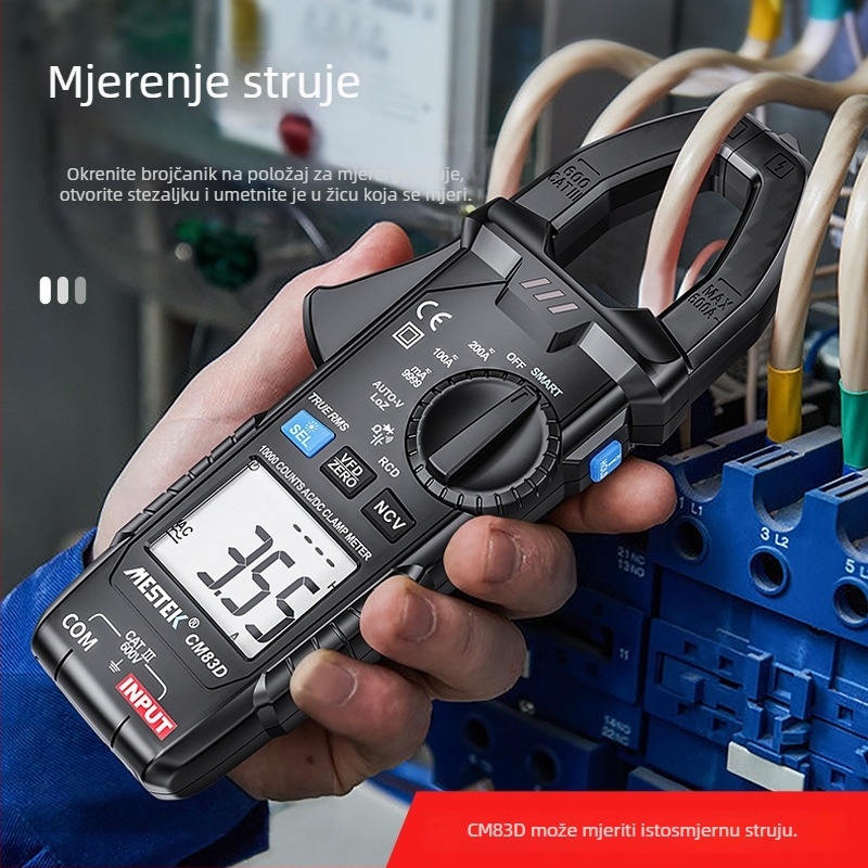 MESTEK 83C digitalni kliještni ampermetar i multimetar – visoka preciznost, višenamjenski električni mjerni instrument