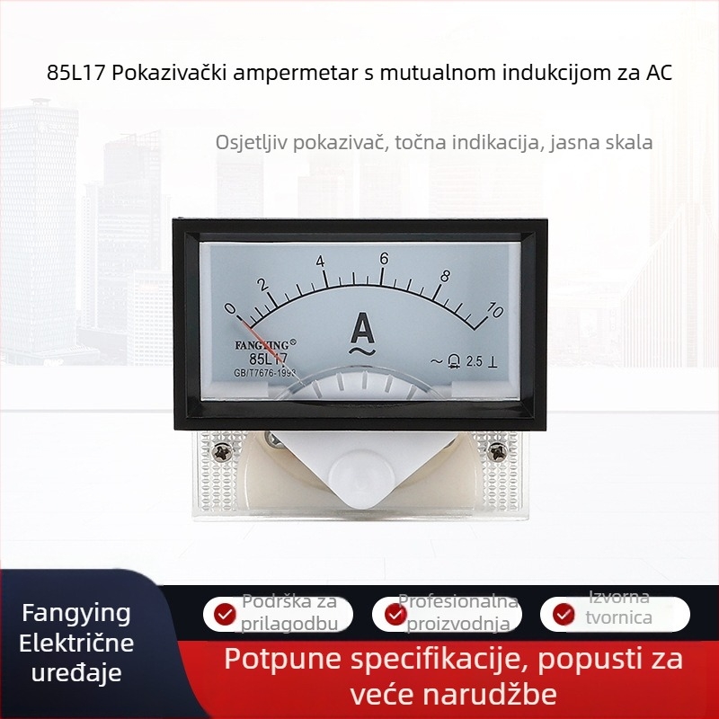 Ampermetar s pokazivačem, AC, model 85L17, Fangying
