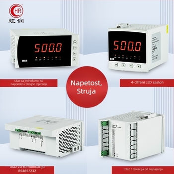 Digitalni voltmetar i ampermetar za izmjeničnu struju s digitalnim zaslonom; raspon mjerenja 0.0–500.0 V; 0.03–5.00 A; preciznost ±0.2%; RS485/RS232 komunikacija; napajanje 100–240 V AC/DC; model OHR-C200A-I-X/X-A